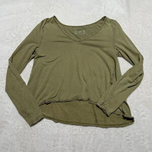 Saturday Sunday by Anthropologie Olive Green Asymmetrical Long Sleeve Size XS